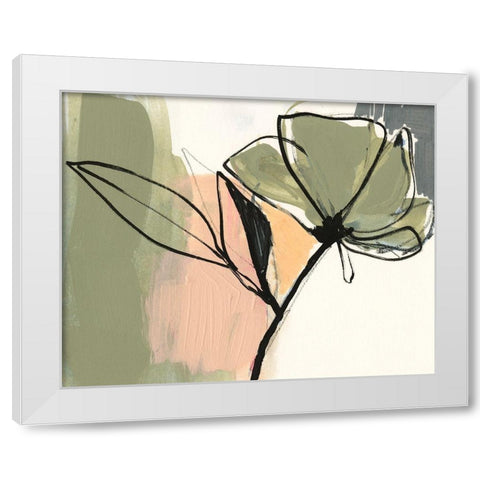 Floral Synergy V White Modern Wood Framed Art Print by Goldberger, Jennifer