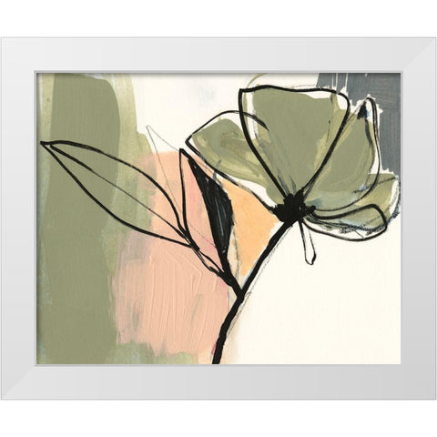 Floral Synergy V White Modern Wood Framed Art Print by Goldberger, Jennifer