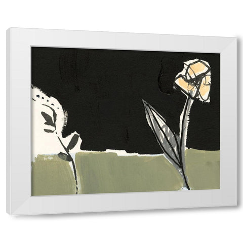 Floral Synergy VII White Modern Wood Framed Art Print by Goldberger, Jennifer