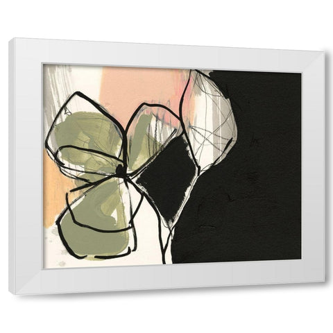 Floral Synergy VIII White Modern Wood Framed Art Print by Goldberger, Jennifer