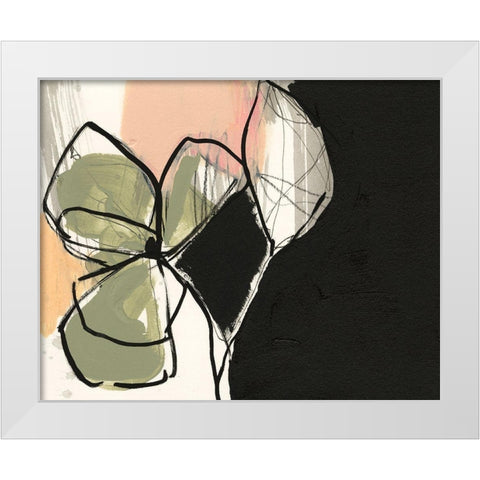 Floral Synergy VIII White Modern Wood Framed Art Print by Goldberger, Jennifer