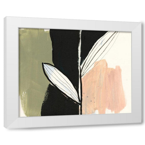 Floral Synergy IX White Modern Wood Framed Art Print by Goldberger, Jennifer