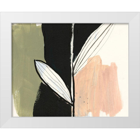 Floral Synergy IX White Modern Wood Framed Art Print by Goldberger, Jennifer