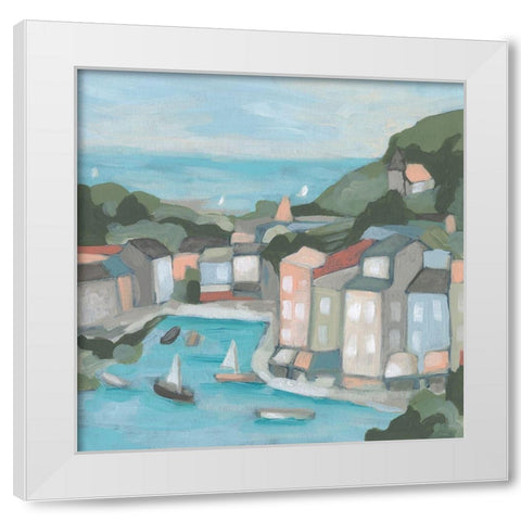 Villa Harbor I White Modern Wood Framed Art Print by Vess, June Erica