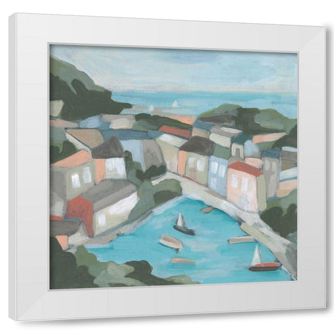 Villa Harbor II White Modern Wood Framed Art Print by Vess, June Erica