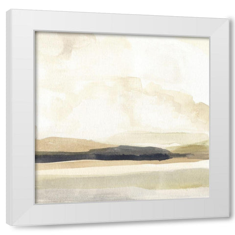 Slate Horizon I White Modern Wood Framed Art Print by Warren, Annie