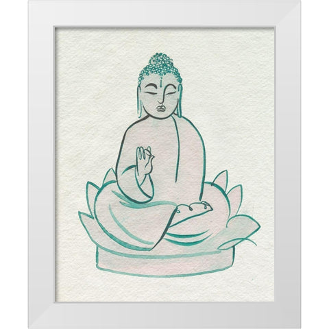 Sitting Pose I White Modern Wood Framed Art Print by Parker, Jennifer Paxton