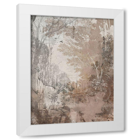 Fresco Collage III White Modern Wood Framed Art Print by Barnes, Victoria