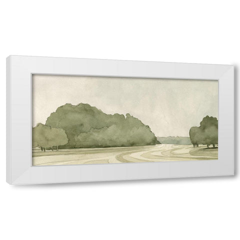 On Course I White Modern Wood Framed Art Print by Caroline, Emma