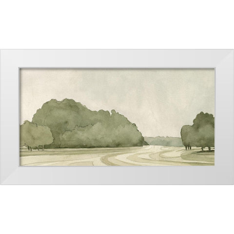 On Course I White Modern Wood Framed Art Print by Caroline, Emma