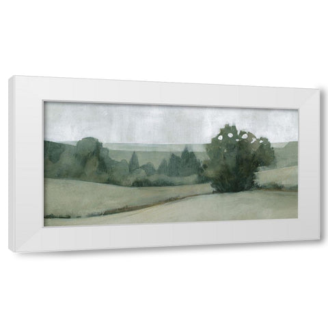 Soft Green Landscape II White Modern Wood Framed Art Print by Caroline, Emma