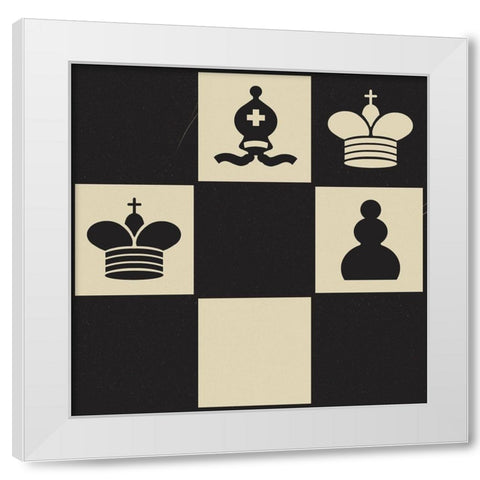Chess Puzzle II White Modern Wood Framed Art Print by Green, Jacob