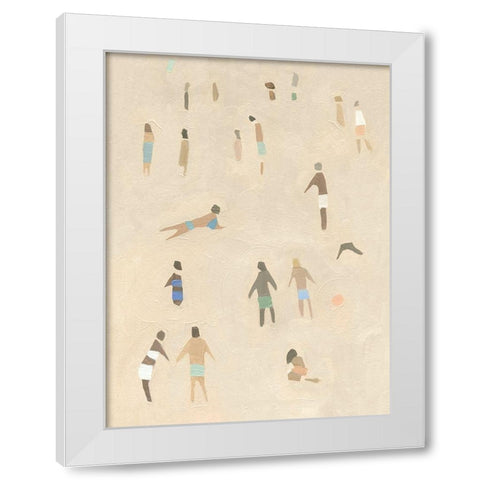 Beach Goer II White Modern Wood Framed Art Print by Caroline, Emma