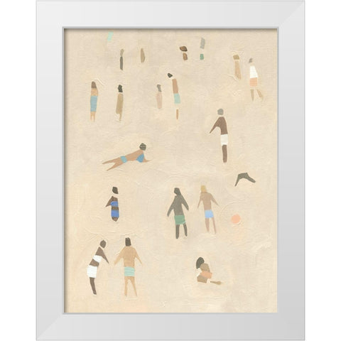 Beach Goer II White Modern Wood Framed Art Print by Caroline, Emma