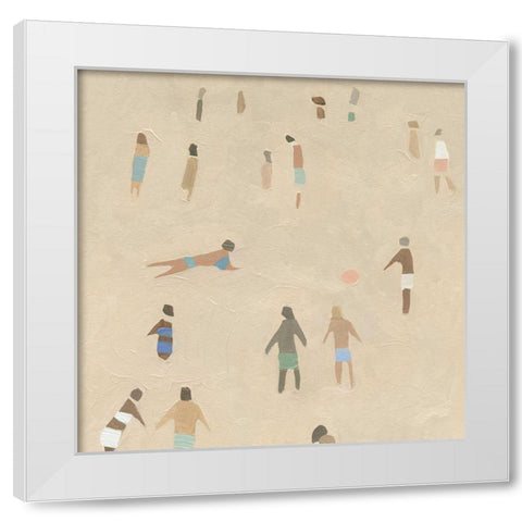 Beach Goer III White Modern Wood Framed Art Print by Caroline, Emma