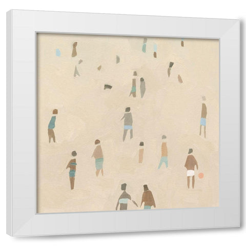 Beach Goer IV White Modern Wood Framed Art Print by Caroline, Emma