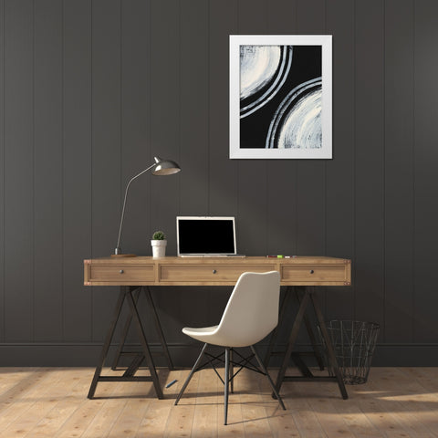 Ivory and Black I White Modern Wood Framed Art Print by Moore, Regina