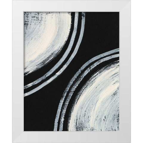 Ivory and Black I White Modern Wood Framed Art Print by Moore, Regina