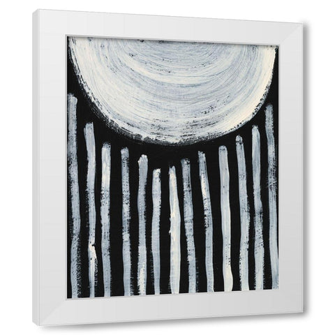 Ivory and Black II White Modern Wood Framed Art Print by Moore, Regina