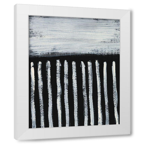 Ivory and Black III White Modern Wood Framed Art Print by Moore, Regina