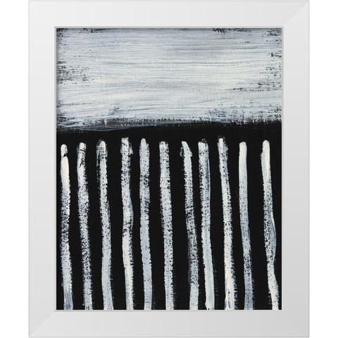 Ivory and Black III White Modern Wood Framed Art Print by Moore, Regina
