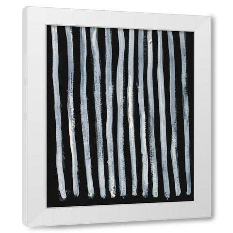 Ivory and Black IV White Modern Wood Framed Art Print by Moore, Regina