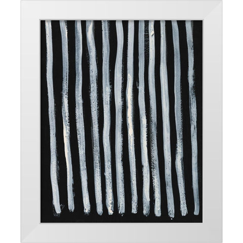 Ivory and Black IV White Modern Wood Framed Art Print by Moore, Regina