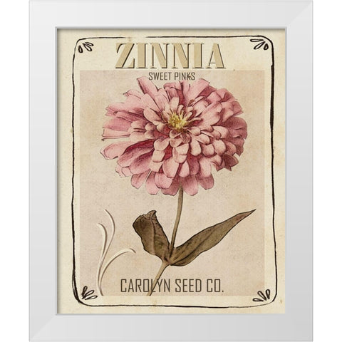 Vintage Seed Packets II White Modern Wood Framed Art Print by Studio W