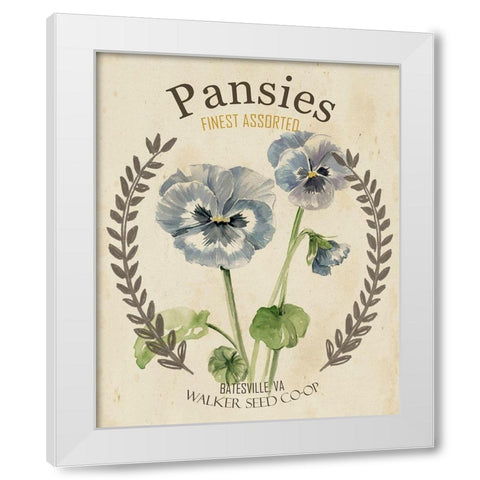 Vintage Seed Packets III White Modern Wood Framed Art Print by Studio W