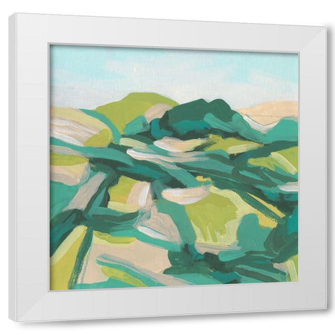 Layered Topography II White Modern Wood Framed Art Print by Vess, June Erica