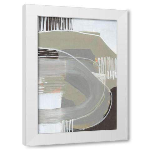 Arching Neutrals I White Modern Wood Framed Art Print by Goldberger, Jennifer