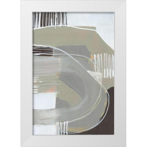 Arching Neutrals I White Modern Wood Framed Art Print by Goldberger, Jennifer