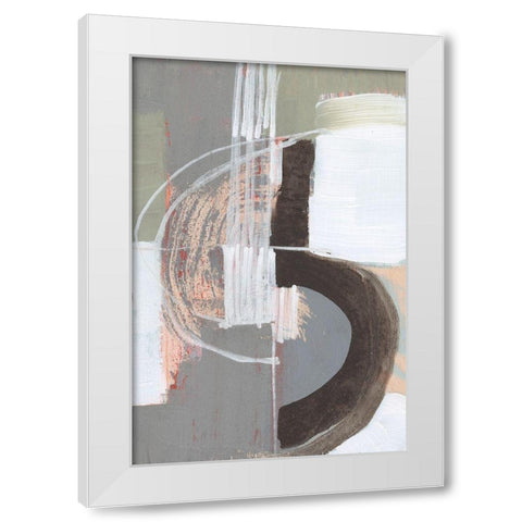 Arching Neutrals III White Modern Wood Framed Art Print by Goldberger, Jennifer