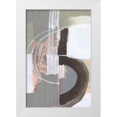 Arching Neutrals III White Modern Wood Framed Art Print by Goldberger, Jennifer