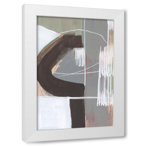 Arching Neutrals IV White Modern Wood Framed Art Print by Goldberger, Jennifer