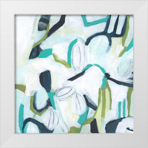 Floating Lanterns II White Modern Wood Framed Art Print by Vess, June Erica