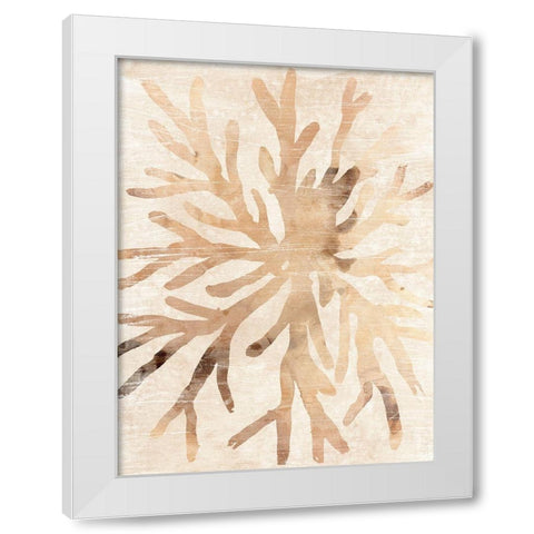 Parchment Coral II White Modern Wood Framed Art Print by Vess, June Erica