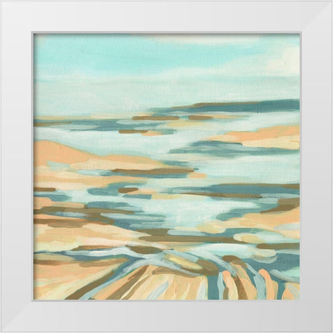 Sand Shoals I White Modern Wood Framed Art Print by Vess, June Erica