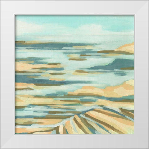 Sand Shoals II White Modern Wood Framed Art Print by Vess, June Erica