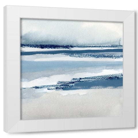 Beach Stripes II White Modern Wood Framed Art Print by Barnes, Victoria