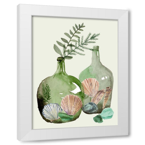 Ocean in a Bottle I White Modern Wood Framed Art Print by Wang, Melissa