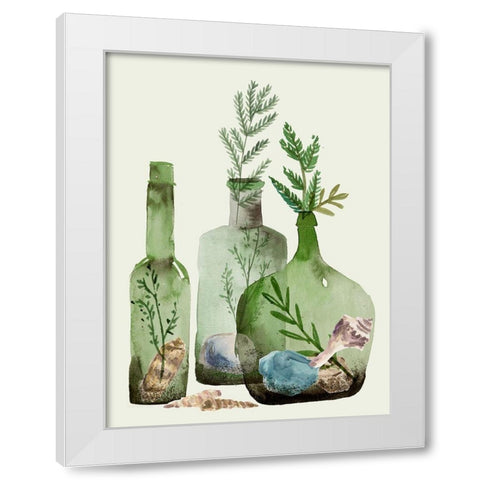 Ocean in a Bottle II White Modern Wood Framed Art Print by Wang, Melissa