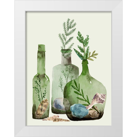 Ocean in a Bottle II White Modern Wood Framed Art Print by Wang, Melissa