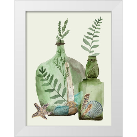 Ocean in a Bottle III White Modern Wood Framed Art Print by Wang, Melissa