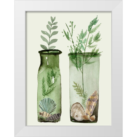 Ocean in a Bottle V White Modern Wood Framed Art Print by Wang, Melissa