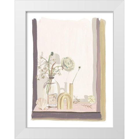 By My Window III White Modern Wood Framed Art Print by Wang, Melissa