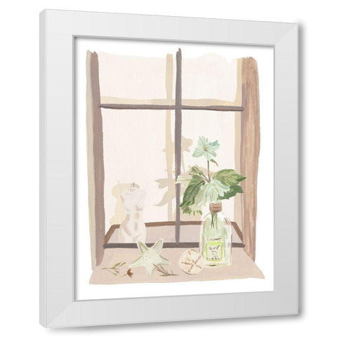 By My Window IV White Modern Wood Framed Art Print by Wang, Melissa