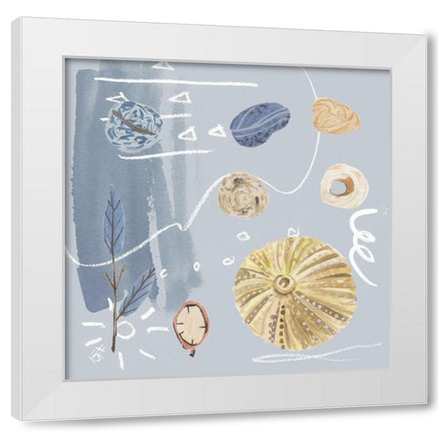 Deep Sea I White Modern Wood Framed Art Print by Wang, Melissa