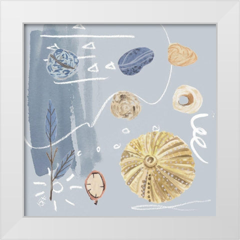 Deep Sea I White Modern Wood Framed Art Print by Wang, Melissa