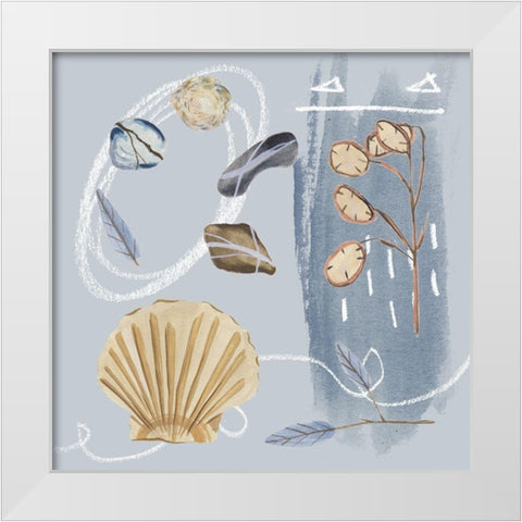 Deep Sea II White Modern Wood Framed Art Print by Wang, Melissa